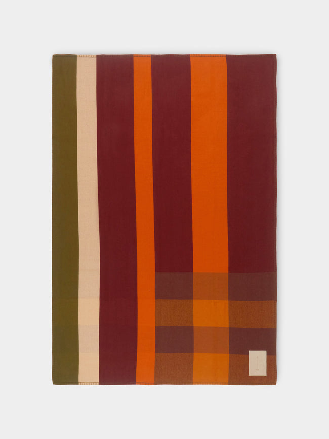 Handwoven Cashmere Bold-Stripe Blanket