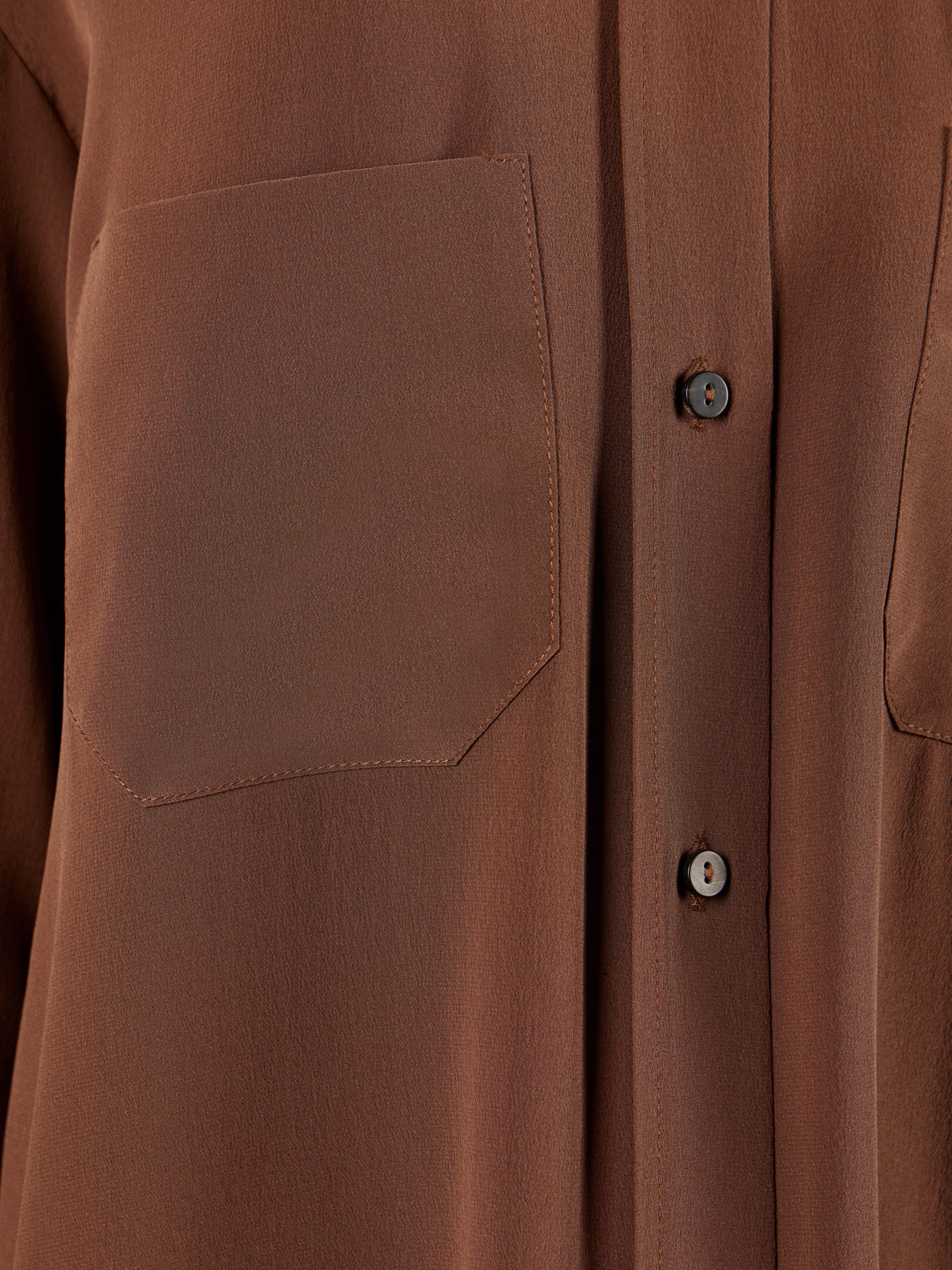 Dusan - Silk Boyfriend Shirt | One Size - Brown - ABASK