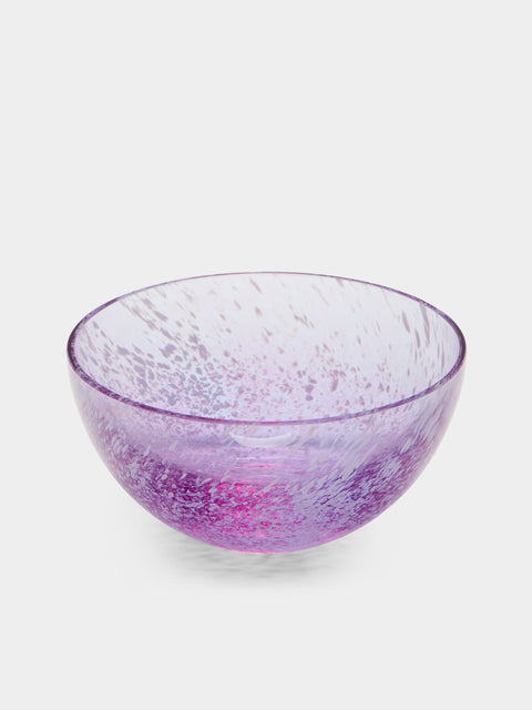 Antique and Vintage - Mid-Century Glass Bowl - Purple - ABASK - 