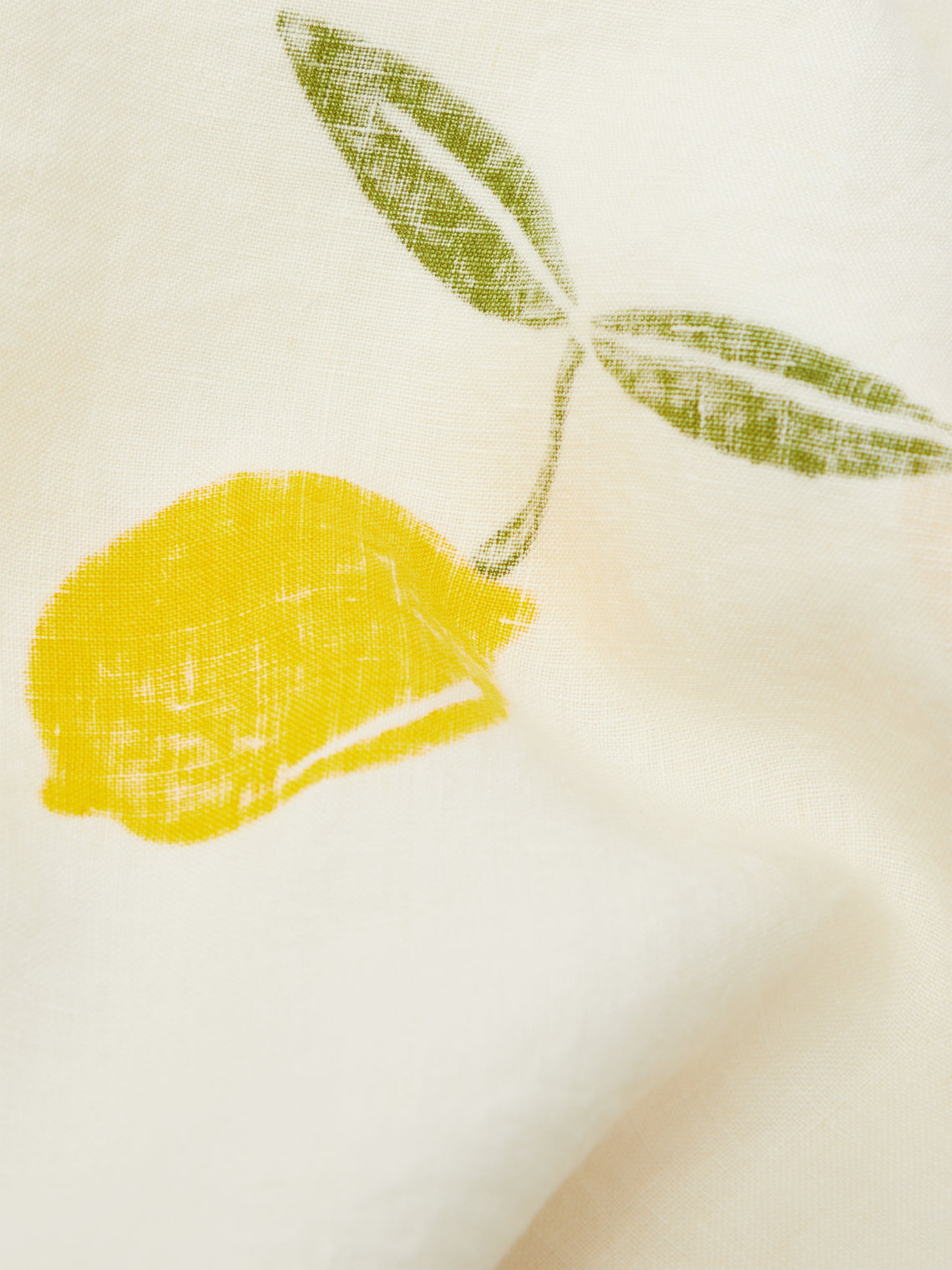 Stamperia Bertozzi - Lemon Grove Block-Printed Linen Tablecloth -  - ABASK