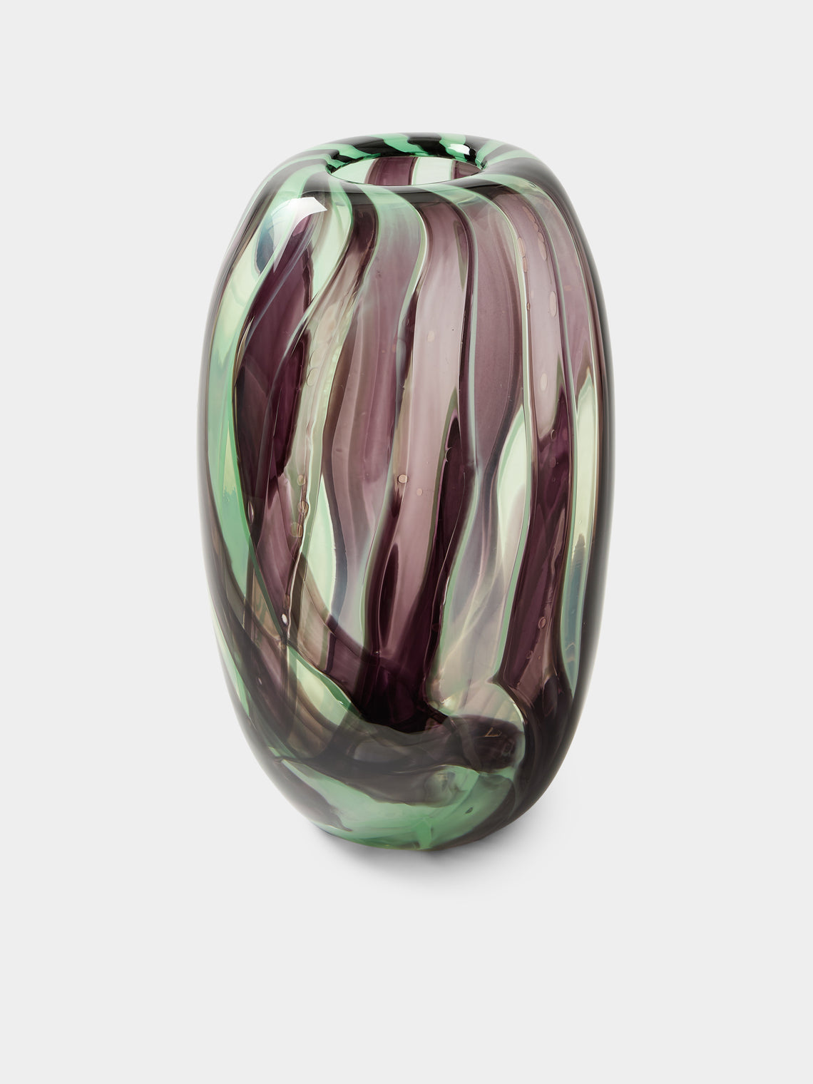 Moonarij - Oona Hand-Blown Glass Vase (15.5in/40cm) - Purple - ABASK - 
