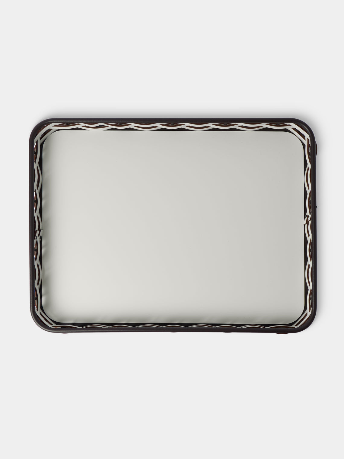 RUDI - Nassa Leather Tray (24in/60.5cm) - White - ABASK - 