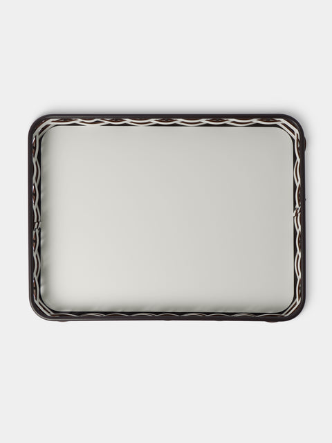 RUDI - Nassa Leather Tray (24in/60.5cm) - White - ABASK - 