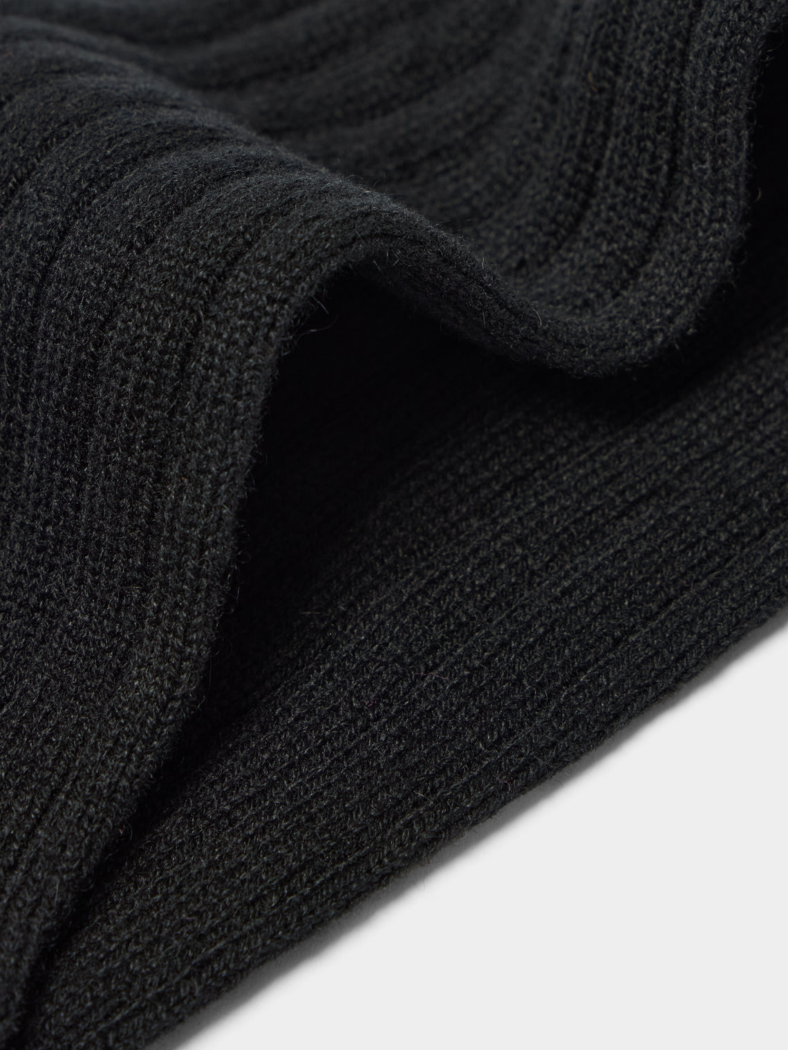 Maria La Rosa - Women's One Cashmere Mid-Calf Socks | One Size - Black - ABASK