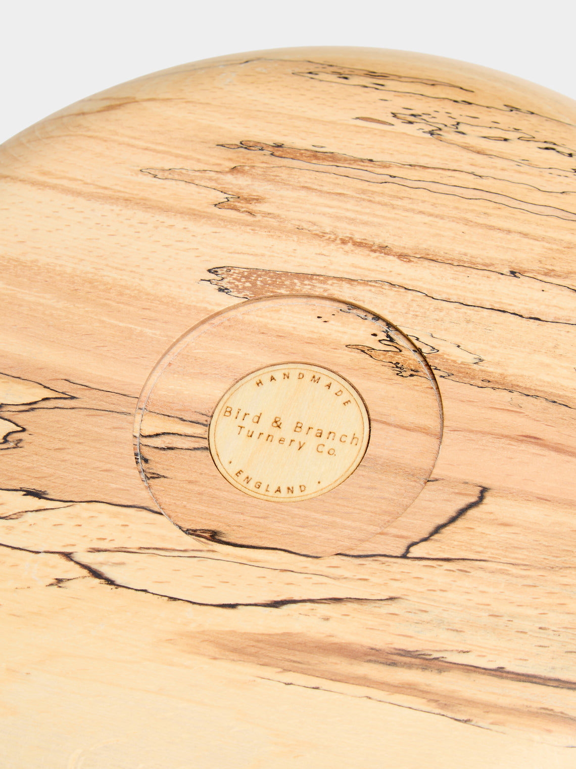 Bird & Branch - Hand-Turned Spalted Beech Tall Bowl - Natural - ABASK