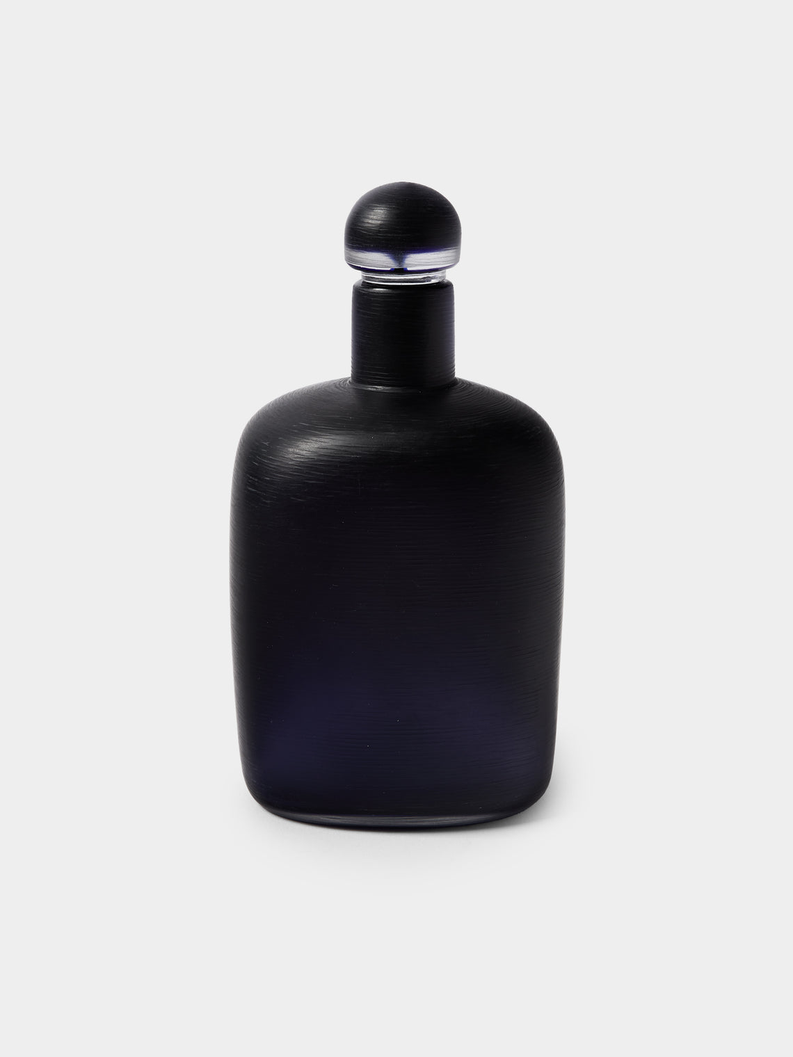 Venini - 1956 Paolo Venini Incise Hand-Blown Murano Glass Bottle - Blue - ABASK - 