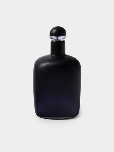 Venini - 1956 Paolo Venini Incise Hand-Blown Murano Glass Bottle - Blue - ABASK - 