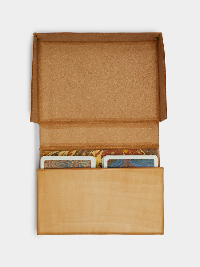 Yellow Wood And Leather Backgammon Set By Nick Plant ABASK UK Yellow wood and leather backgammon set by nick plant abask uk