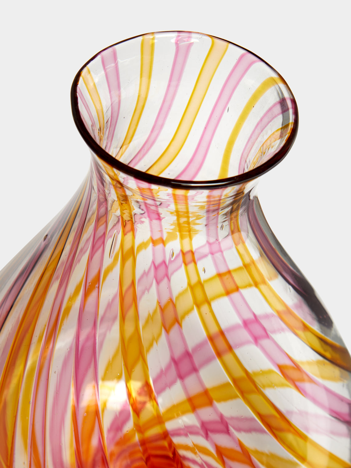 Emsie Sharp - Hand-Blown Glass Striped Decanter -  - ABASK