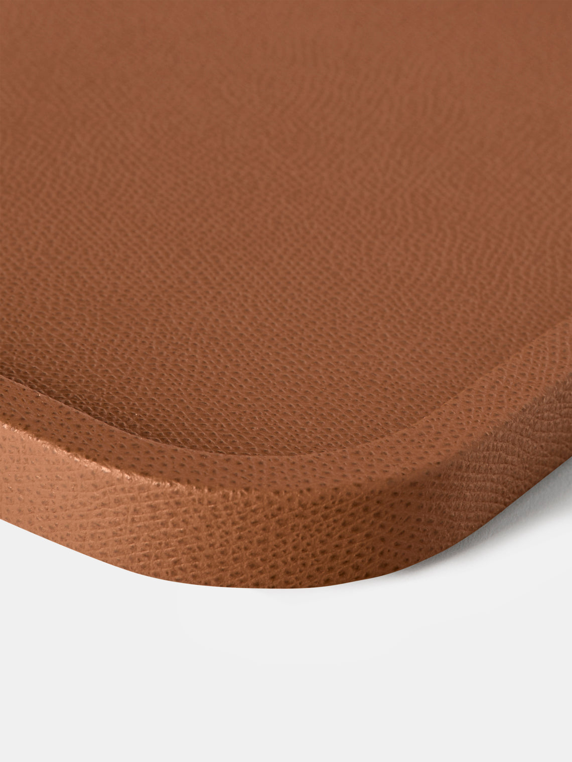 Giobagnara - Arcobaleno Leather Tray (12.5in/31.5cm) - Brown - ABASK