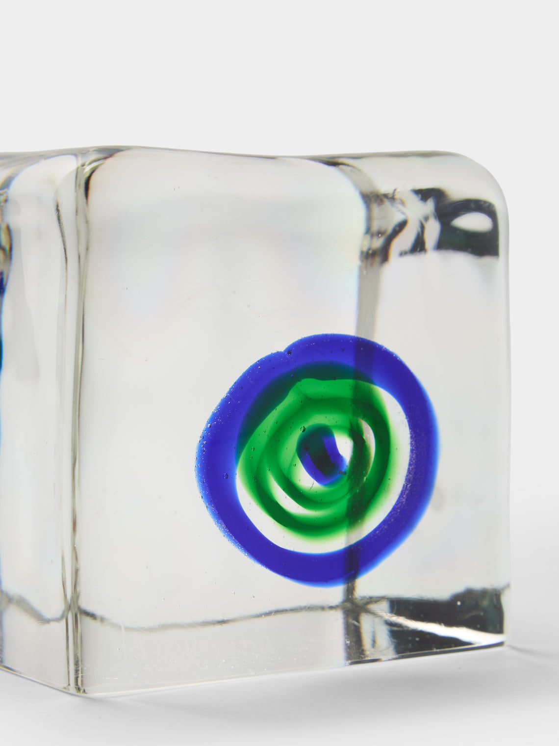 Antique and Vintage - 1980s La Murrina Murano Glass Paperweight - Green - ABASK