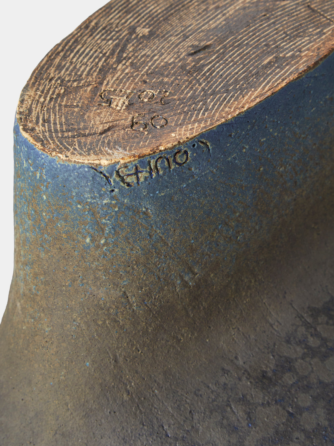 Linda Ouhbi - 09/2025 Hand-Built Stoneware Vase (14.5in/37cm) - Blue - ABASK