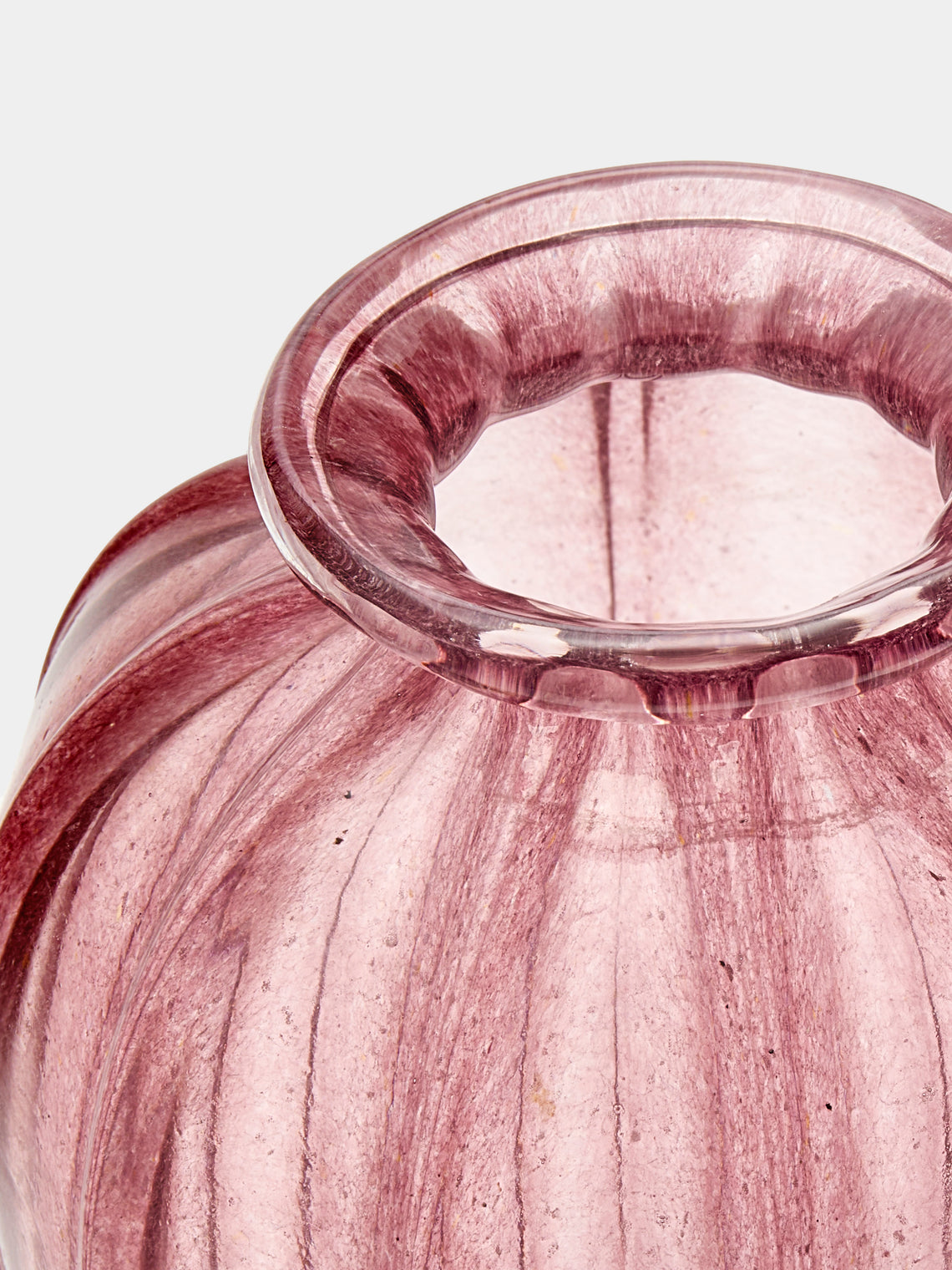 Antique and Vintage - 1920s Cappellini Glass Vase - Pink - ABASK