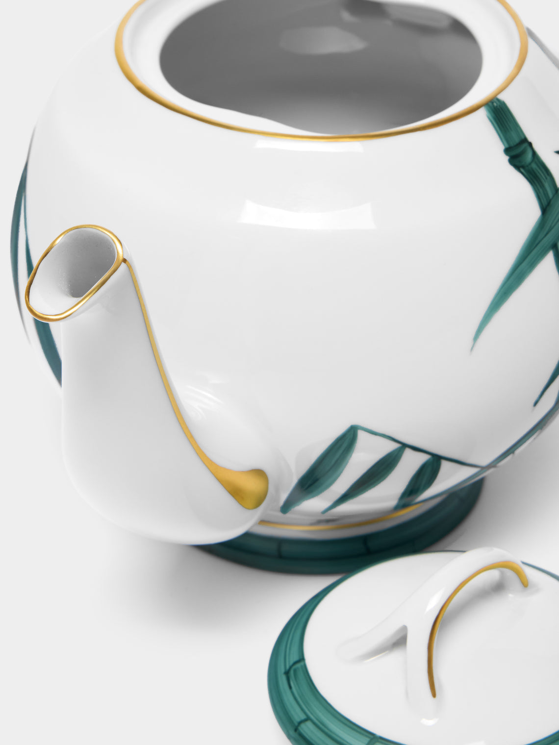 Marie Daage - Jardin d'Arashiyama Hand-Painted Porcelain Teapot - White - ABASK