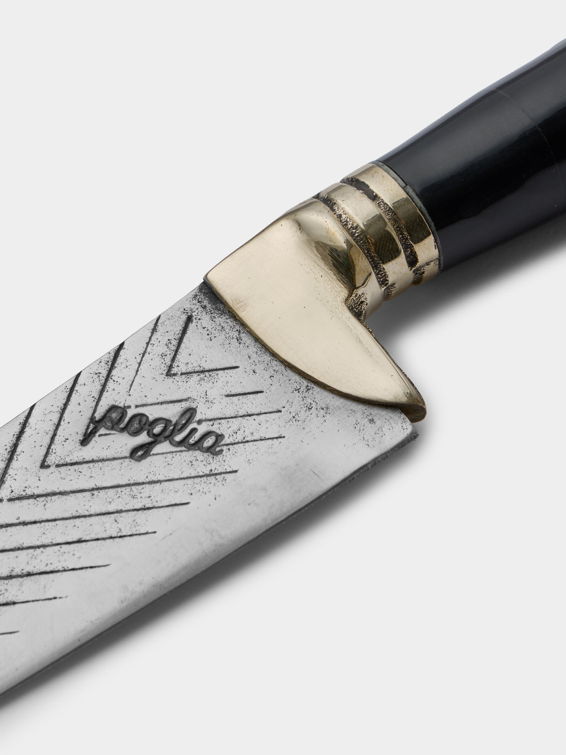 Poglia - Florence Signature Horn and Bone Knife - Black - ABASK