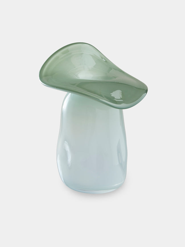 Oog Objects - 10 Hand-Blown Glass Vase (11in/28cm) - Green - ABASK - 