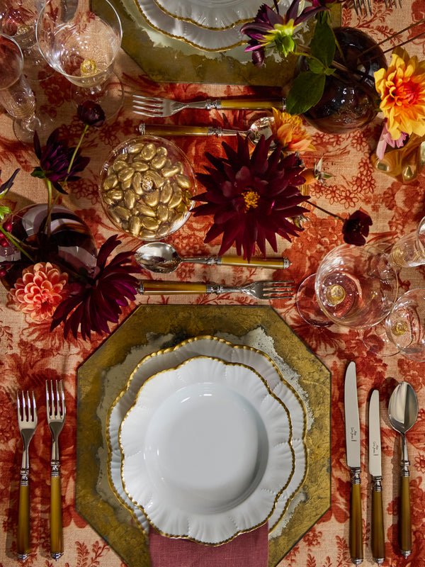 Borgo delle Tovaglie - Octo Mirrored Glass Placemats (Set of 6) - Silver - ABASK