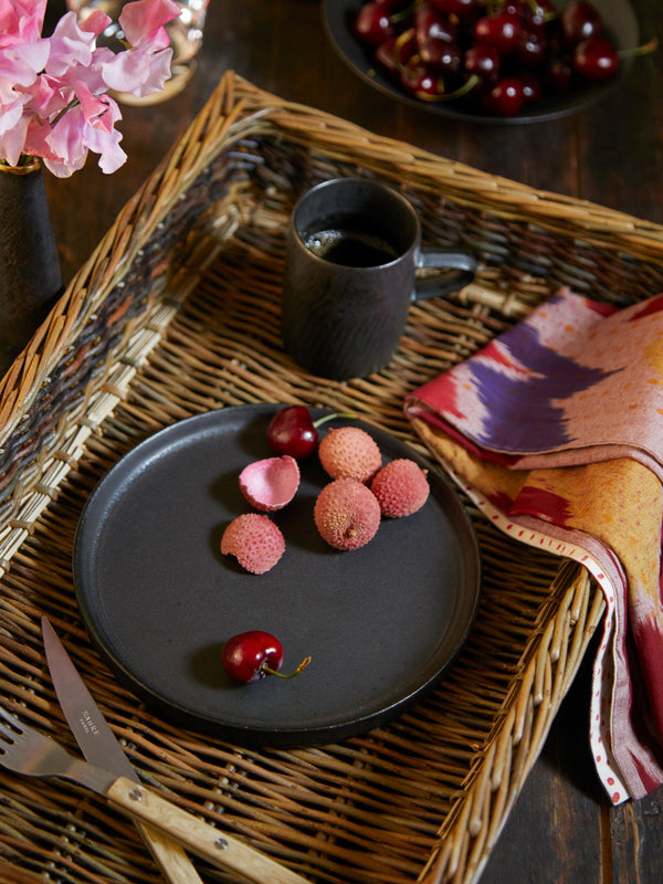 Lee Song-am - Black Clay Plates (Set of 4) -  - ABASK