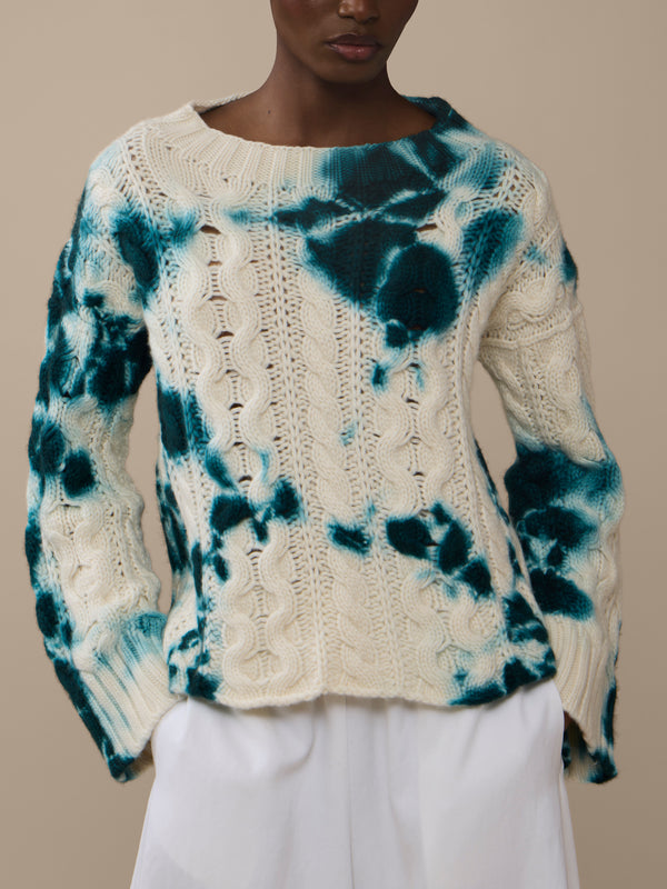 Suzusan - Shibori Chunky Cashmere Sweater  | Size: S - Cream - ABASK