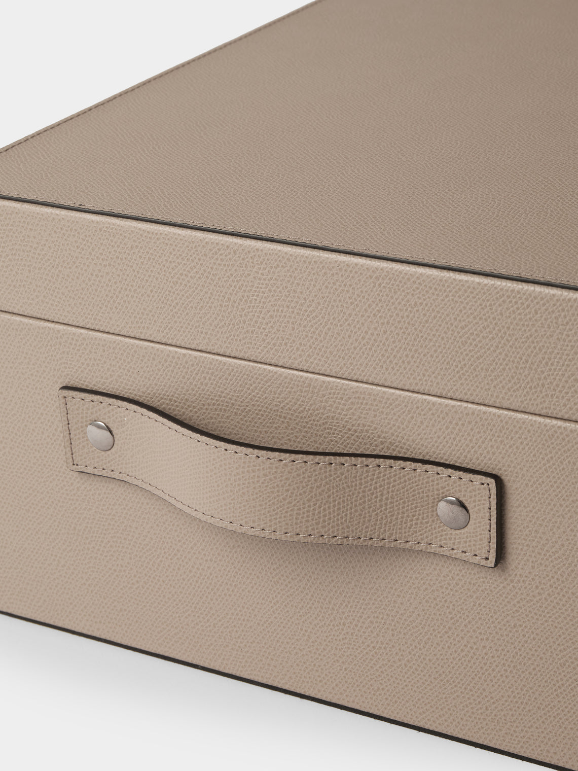 Pinetti - Avio Leather Small Storage Box - Taupe - ABASK