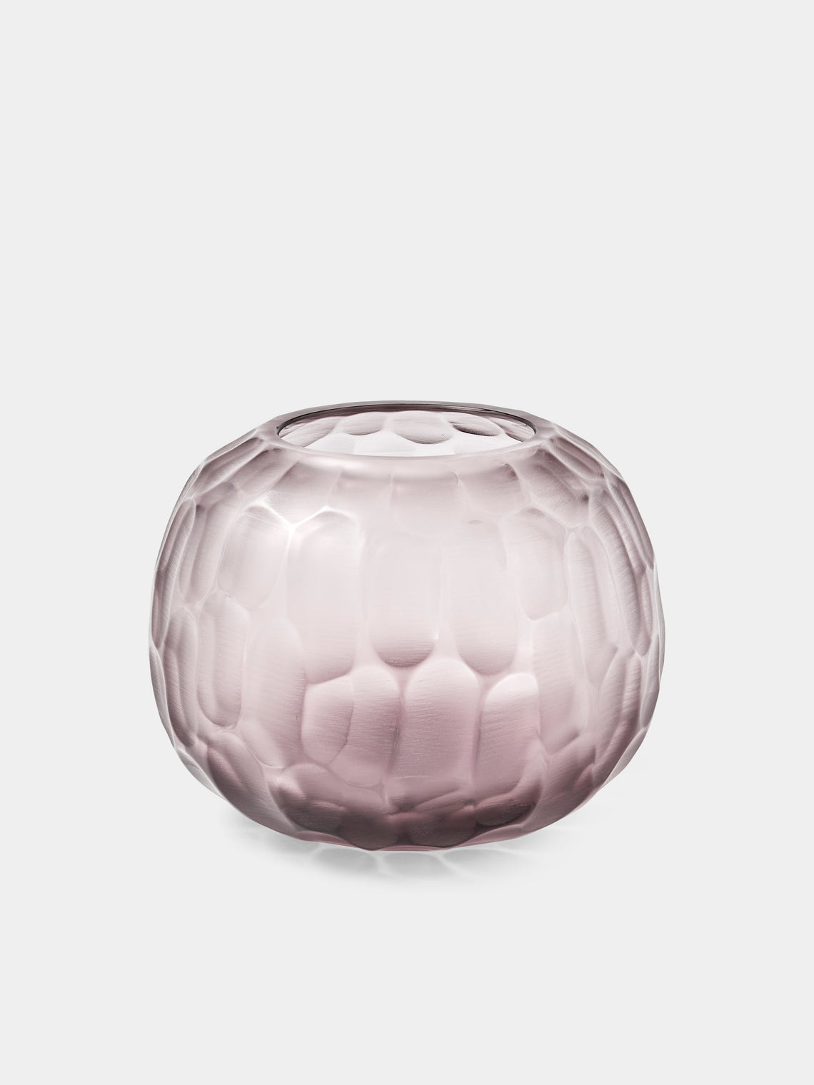 Micheluzzi Glass - Riccio Ametista Bamboo Hand-Blown Murano Glass Vase (6.5in/16.5cm) - Purple - ABASK - 