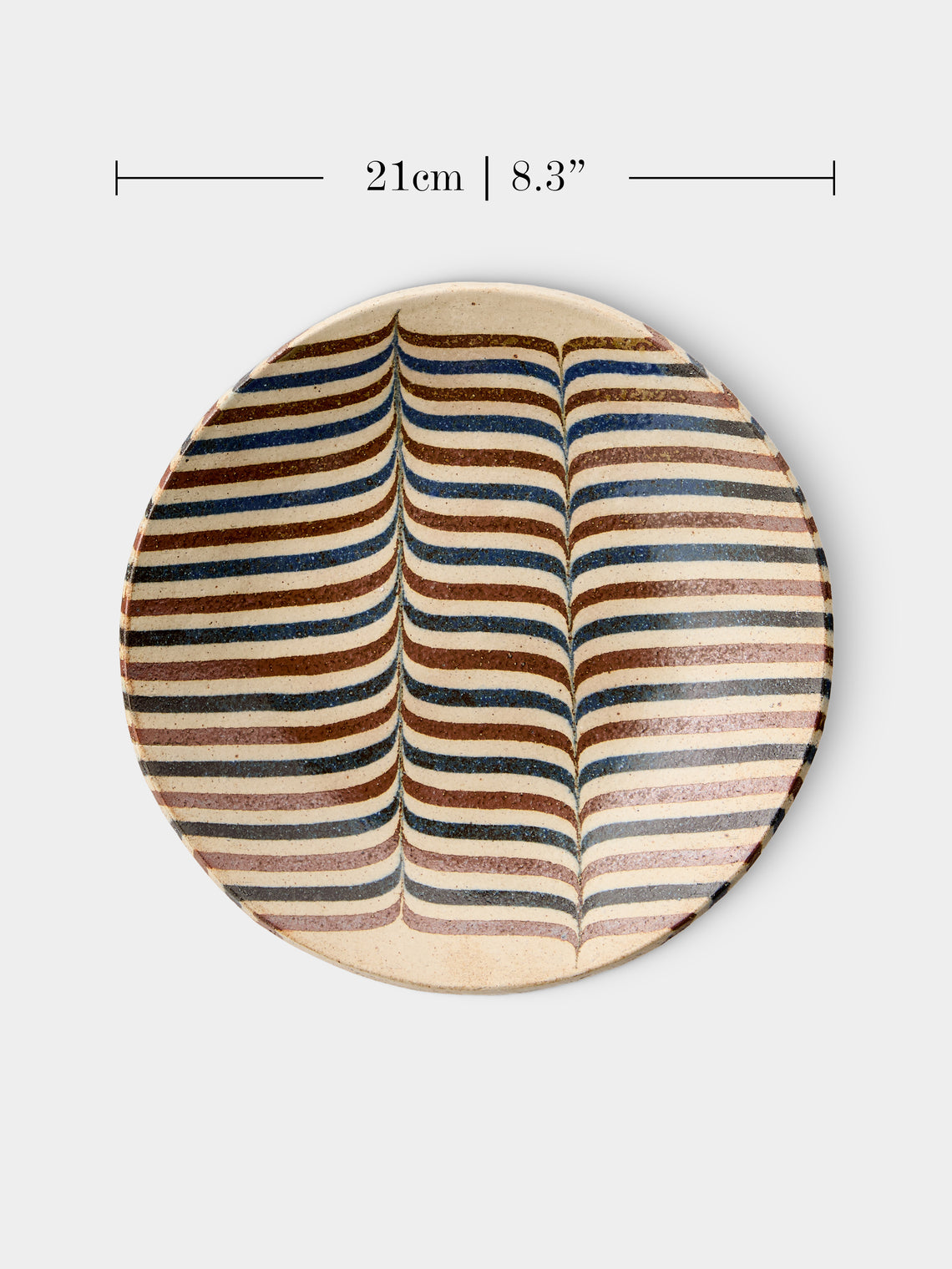 Makidani-gama - No. 3 Nerikomi Ceramic Dessert / Side Plates – 8in/21cm (Set of 5) - Multiple - ABASK