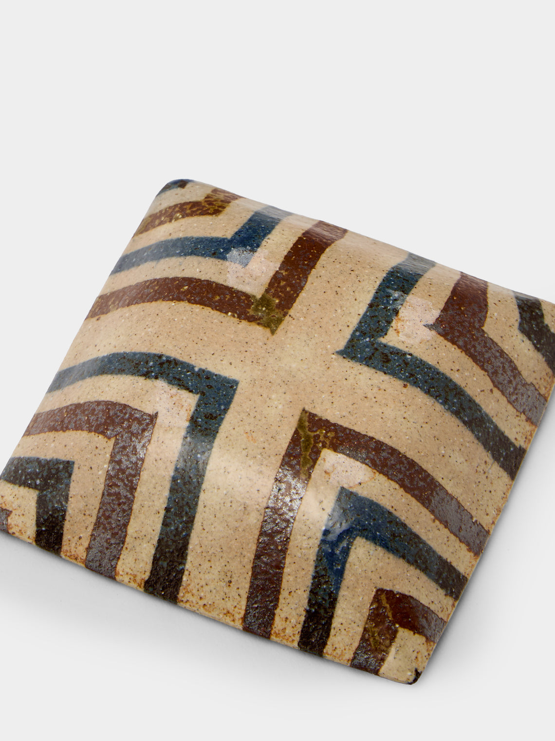 Makidani-gama - Nerikomi Ceramic Square Plates – 5in/13cm (Set of 4) - Multiple - ABASK