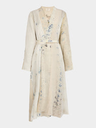 Considered Objects - Irregular Hand-Stitched Silk Robe - Cream - ABASK - 