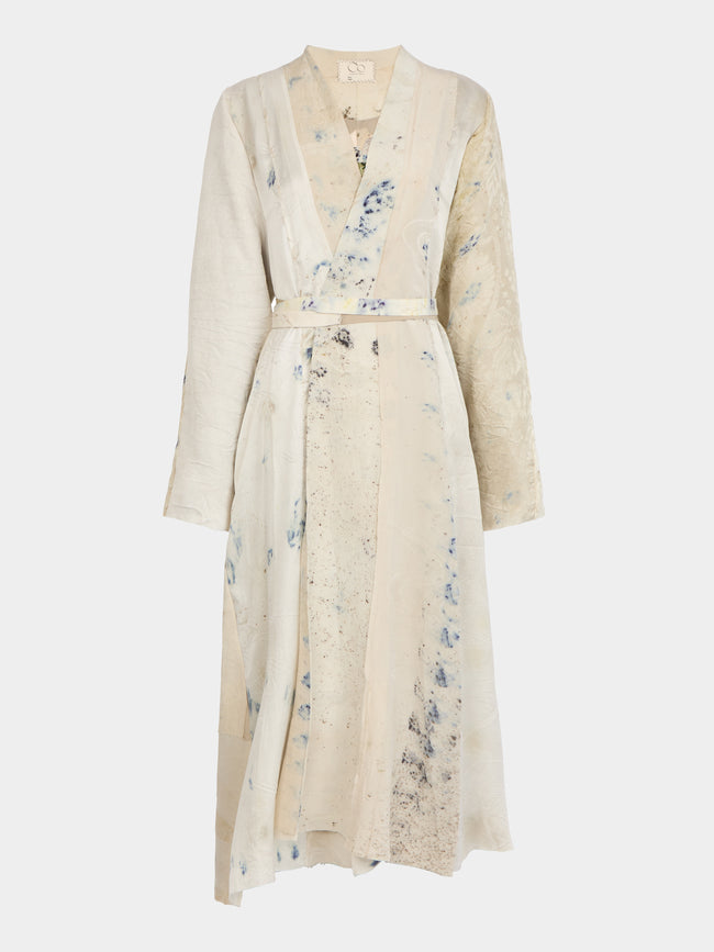 Considered Objects - Irregular Hand-Stitched Silk Robe - Cream - ABASK - 
