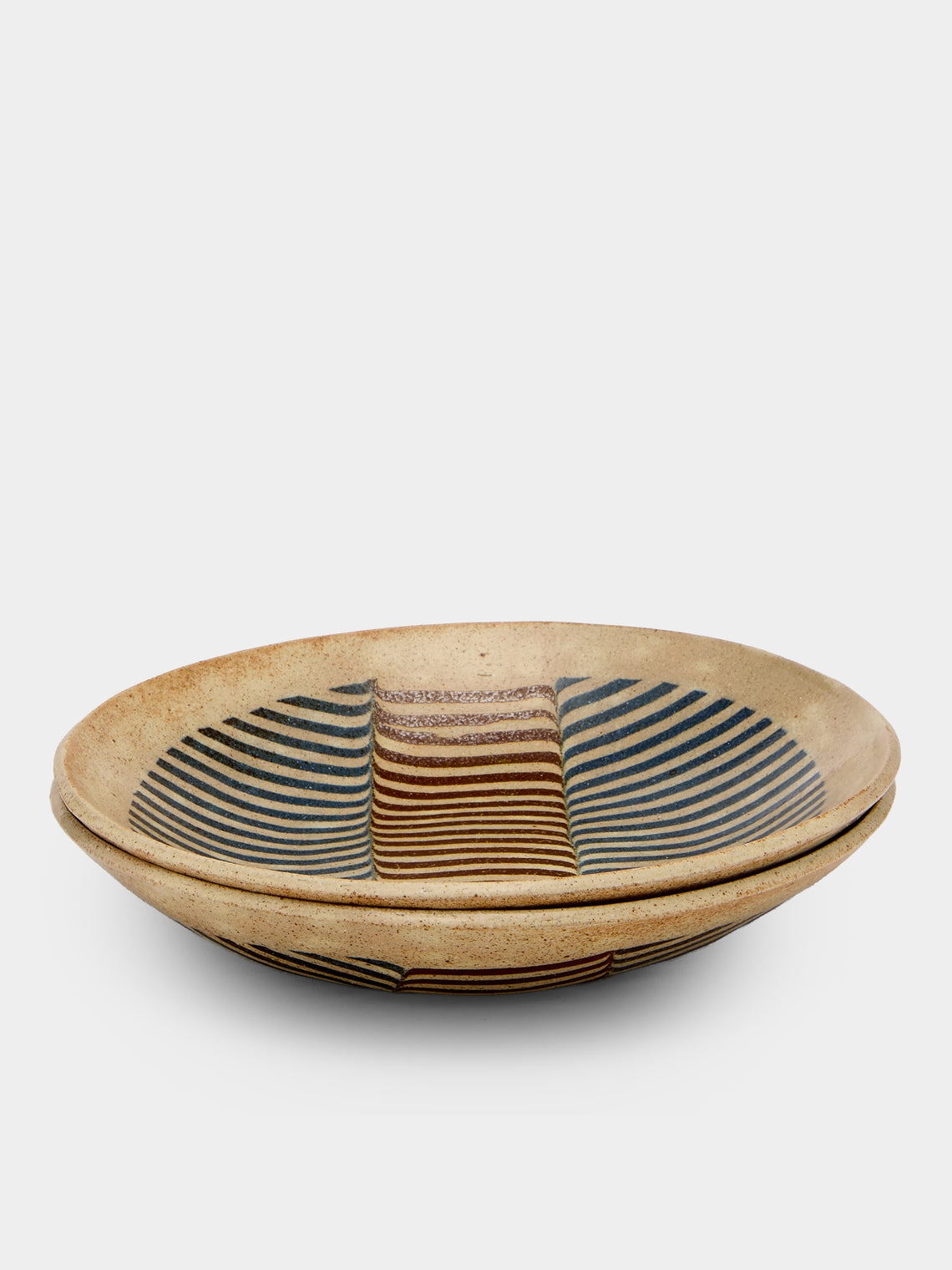 Makidani-gama - Nerikomi Ceramic Serving Plates – 12in/30cm (Set of 2) - Multiple - ABASK