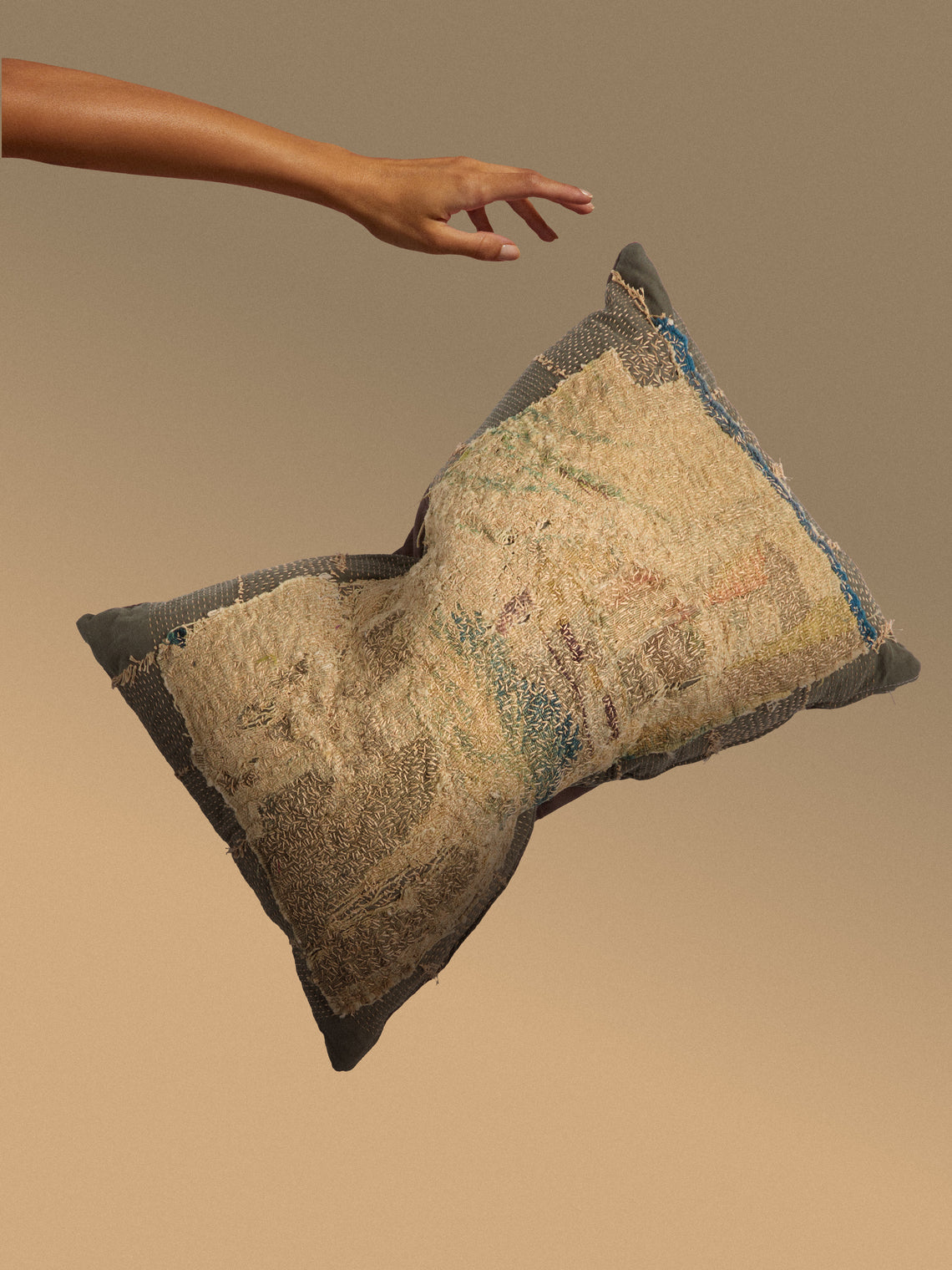 By Walid - 17th-Century Flemish Verdure Tapestry Damask Cushion (30.5in/77cm) - Multiple - ABASK