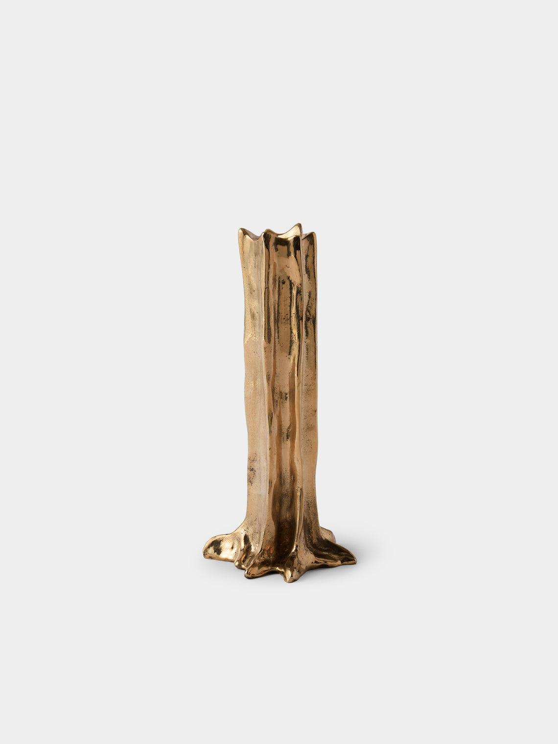 Studio Palatin - | Set of 4 | Arbor Bronze Candlesticks - Brown - ABASK