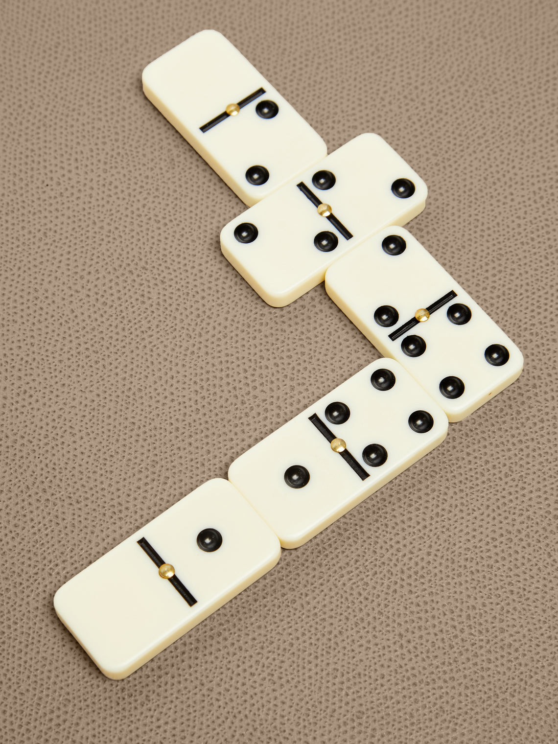 Giobagnara - Leather Triple Checkers, Chess and Dominoes Compendium - Taupe - ABASK