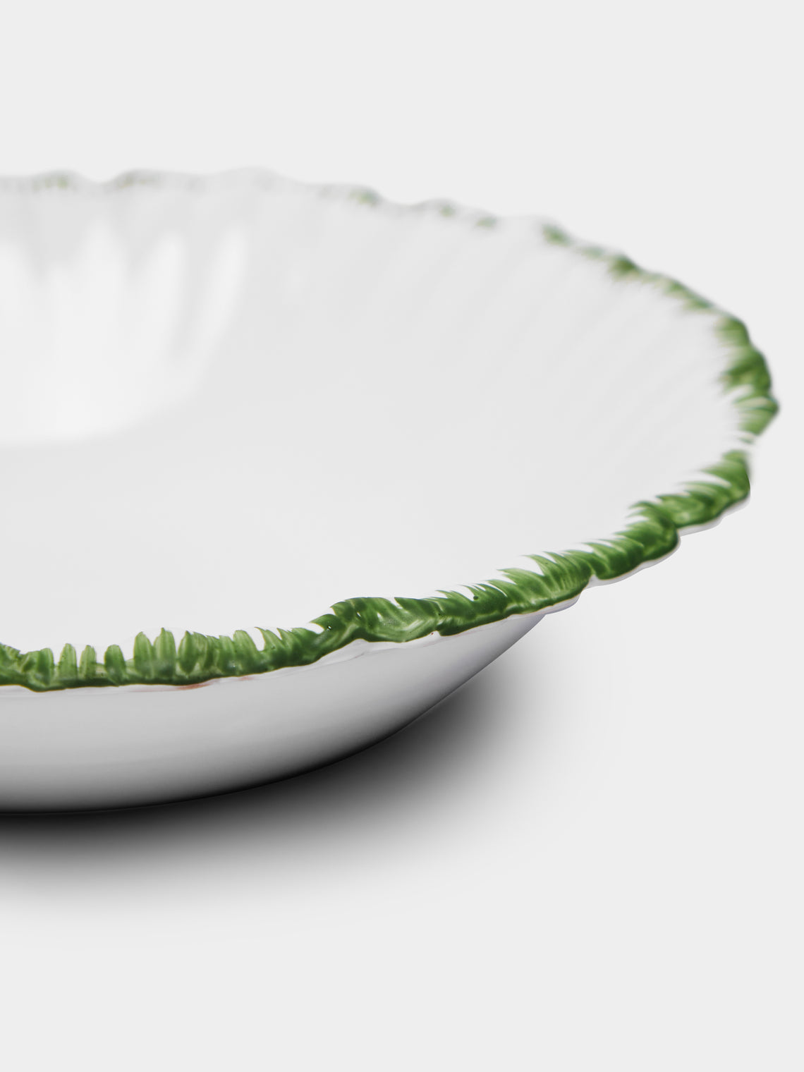 Atelier Soleil - Combed Edge Hand-Painted Ceramic Bowl -  - ABASK
