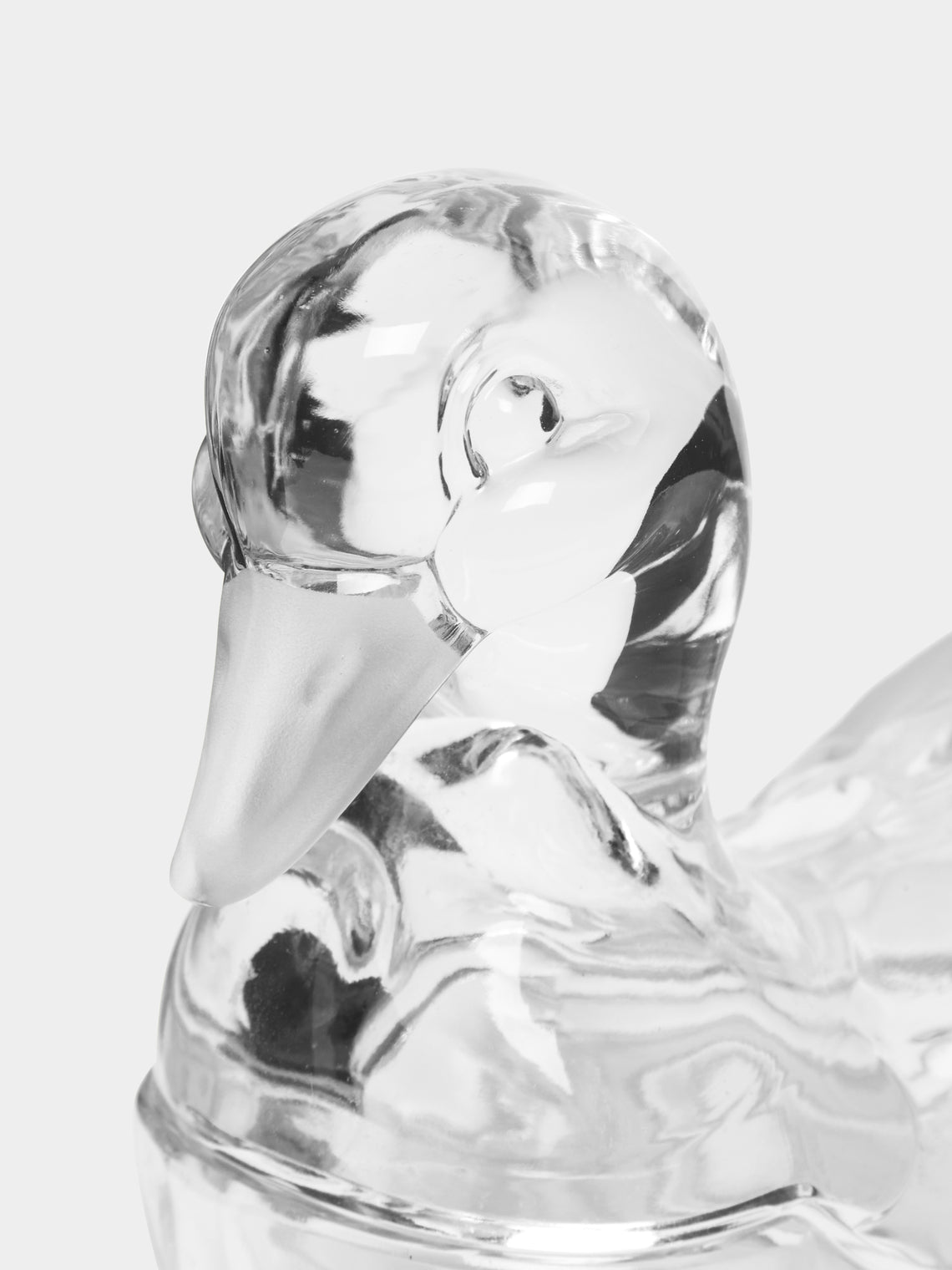 Antique and Vintage - 1930s Lalique Crystal Duck - Clear - ABASK