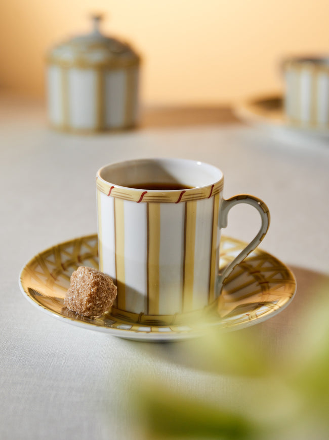 Pinto Paris - Vannerie Cottage Porcelain Coffee Cup and Saucer -  - ABASK