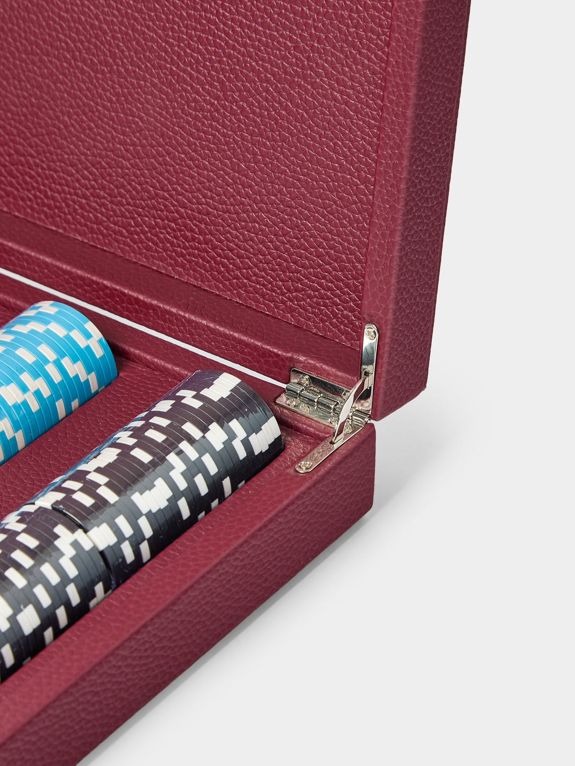 Belotier - Leather Poker Set - Burgundy - ABASK