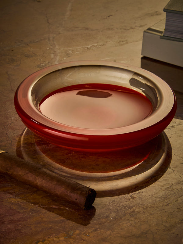 Antique and Vintage - 1970s Murano Glass Ashtray - Orange - ABASK