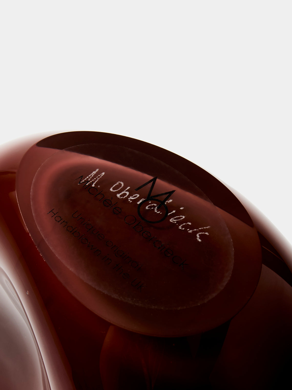 Michele Oberdieck - Archive Sheltering Sky Hand-Blown Glass Vase (11in/27.5cm) - Red - ABASK