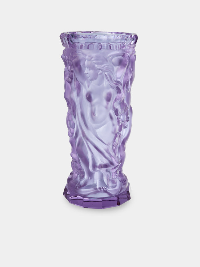 Akua Objects - Michael Hand-Blown Crystal Vase (14.5in/37cm) - Purple - ABASK - 