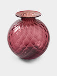Venini - Monofiore Balloton Hand-Blown Murano Glass Vase (8in/20.5cm) - Pink - ABASK - 