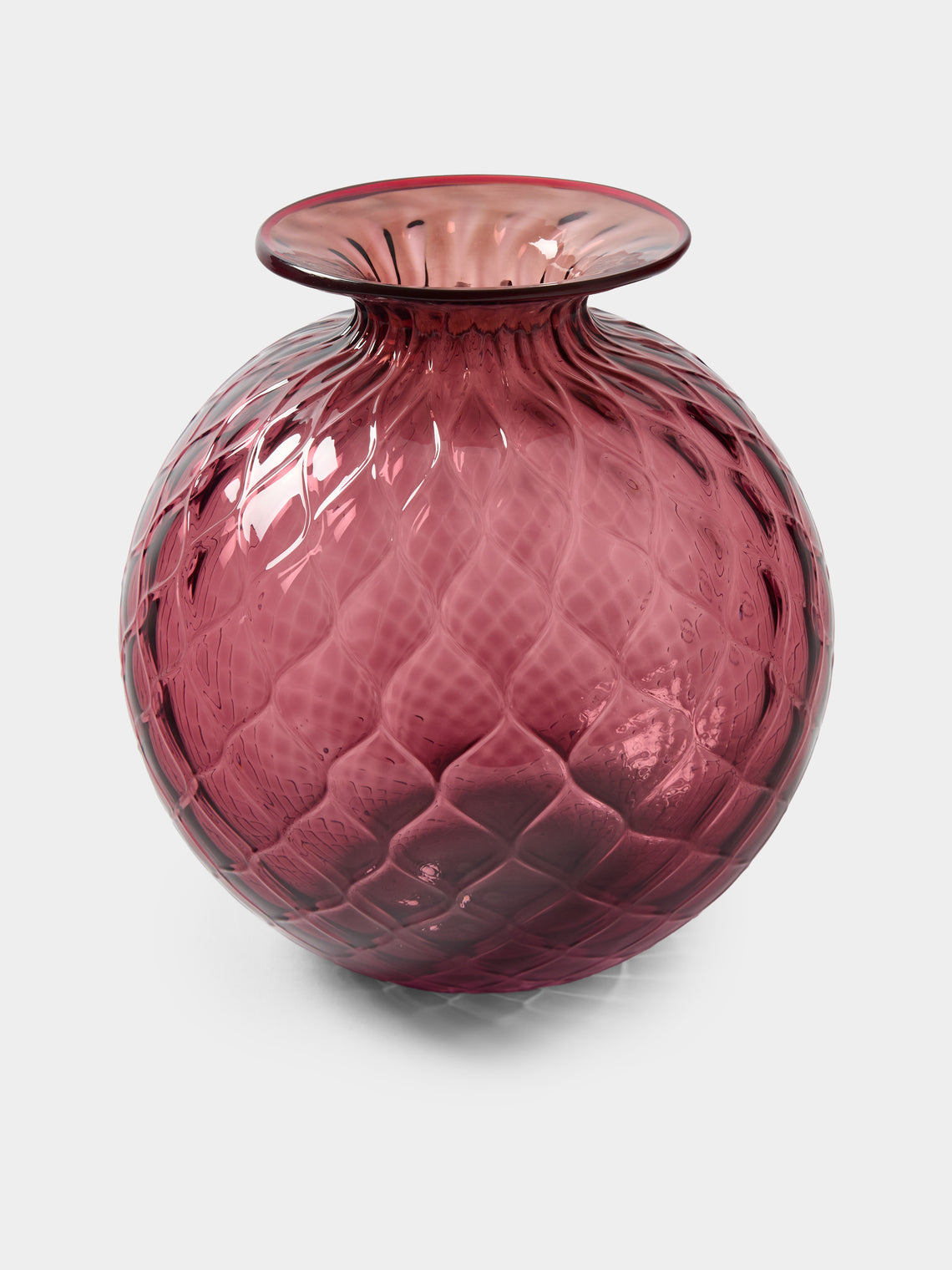 Venini - Monofiore Balloton Hand-Blown Murano Glass Vase (8in/20.5cm) - Pink - ABASK - 