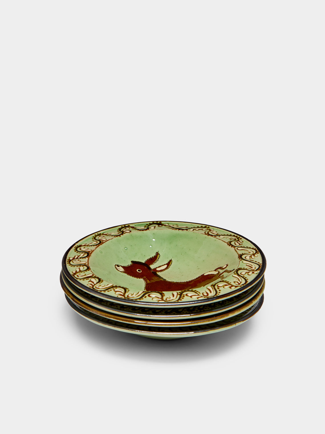 Poterie d’Évires - Animals Hand-Painted Ceramic Breakfast Bowls (Set of 4) -  - ABASK