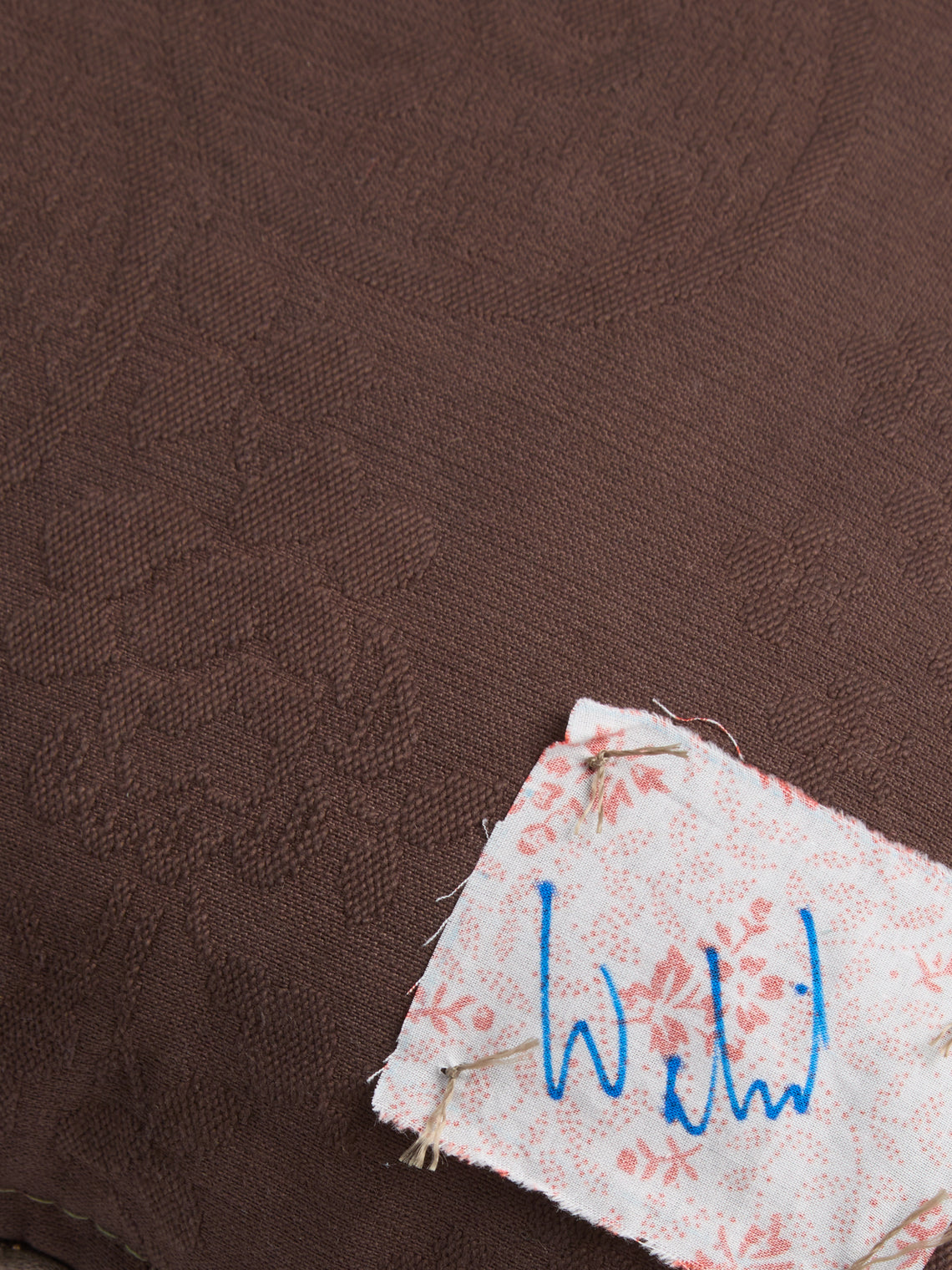By Walid - 19th-Century Needlepoint Wool and Damask Cushion (24.5in/62cm) - Multiple - ABASK