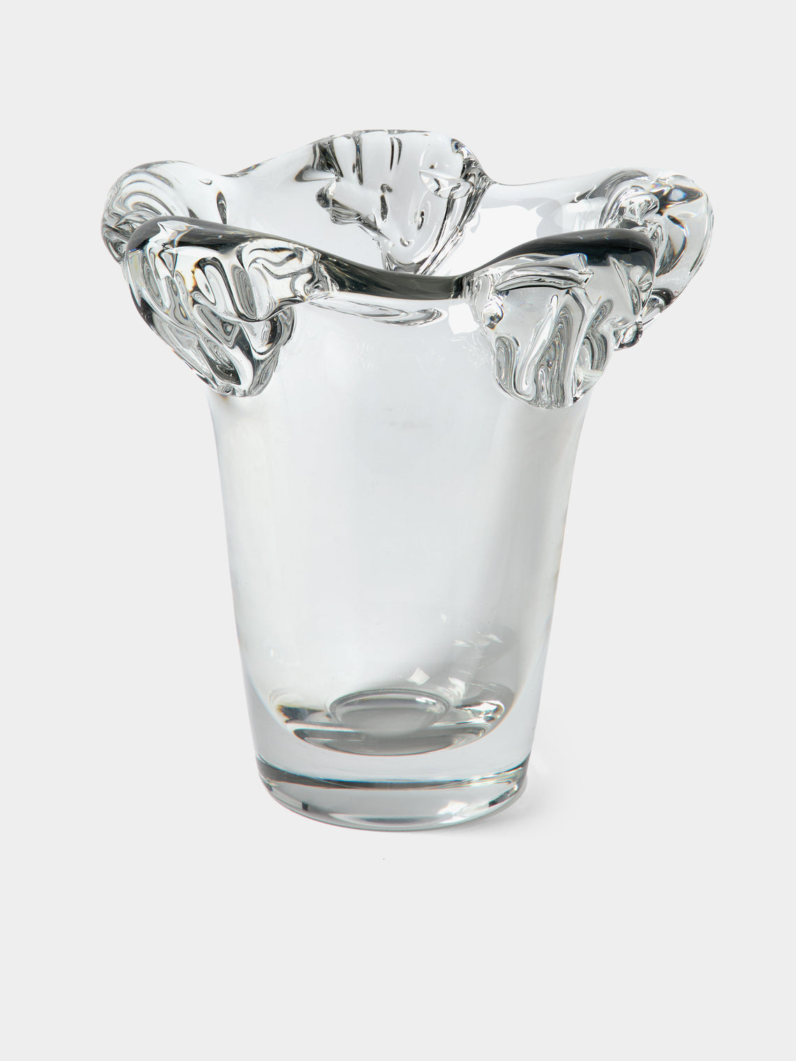 Antique and Vintage - 1960s Daum Crystal Vase (11in/27.5cm) - Clear - ABASK - 
