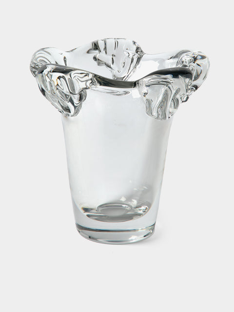 Antique and Vintage - 1960s Daum Crystal Vase (11in/27.5cm) - Clear - ABASK - 