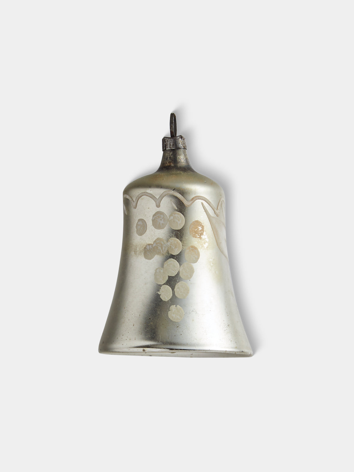 Antique and Vintage - Early-20th-Century Bells Glass Baubles (Set of 8) - Silver - ABASK