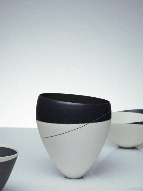 Paul James Ceramics - Fractured Reality Hand-Thrown Ceramic Bowl - White - ABASK