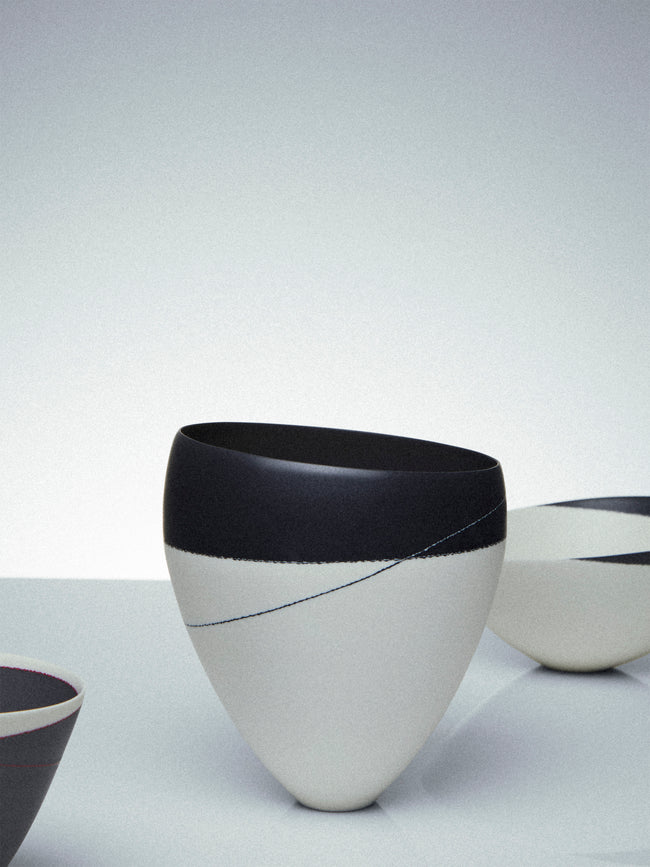 Paul James Ceramics - Fractured Reality Hand-Thrown Ceramic Bowl - White - ABASK