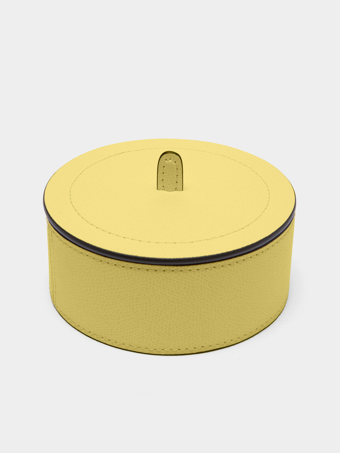 Giobagnara - Harris Leather Medium Trinket Box - Yellow - ABASK
